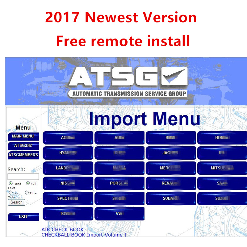 Auto Repair Shop For Transmissions - ATSG 2017 자동 수리 소프트웨어, 자동