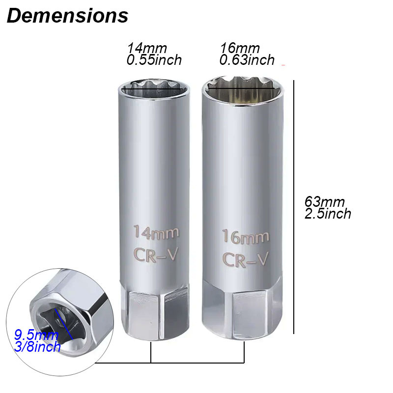 점화 플러그 소켓 렌치 키 어댑터 14 16mm 설치  - Spark Plug Socket Set 리뷰 및 가격