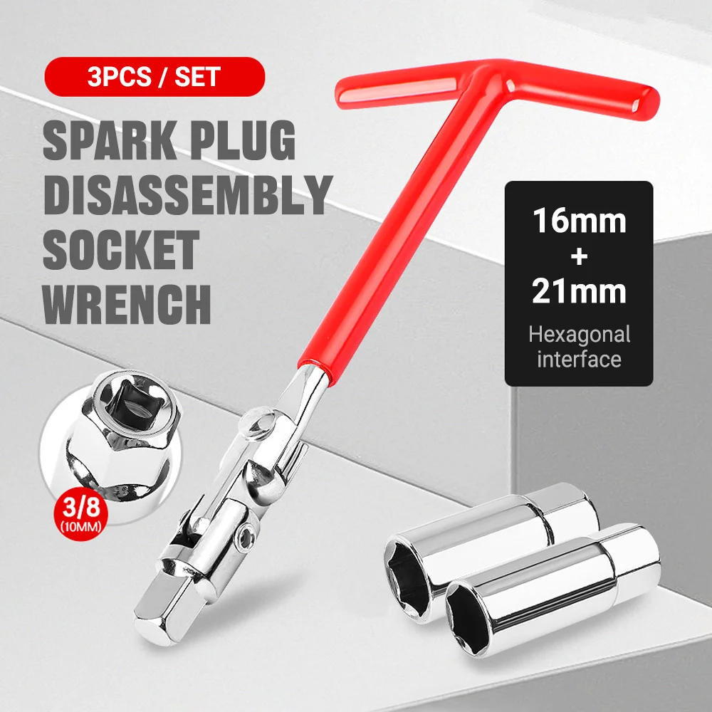 3 in 1 자동차 오토바이 점화 플러그 렌치 세트 T - Spark Plug Socket Set 리뷰 및 가격