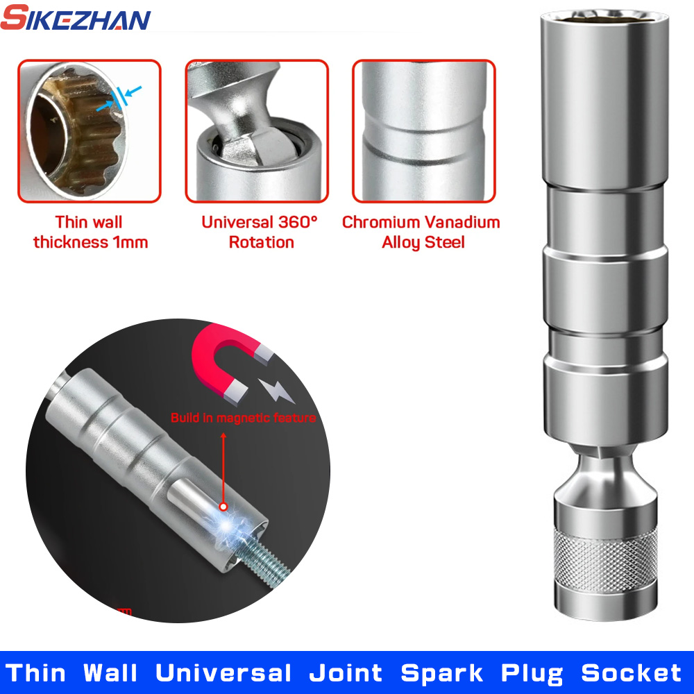 16mm 자기 얇은 벽 범용 조인트 점화 플러그 소켓  - Spark Plug Socket Set 리뷰 및 가격