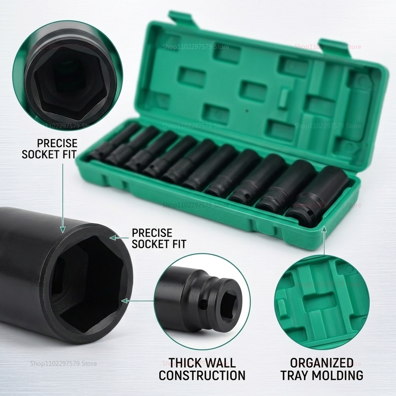 10pcs 소켓 렌치 세트 8-24mm 조정 가능한 공 - Spark Plug Socket Set 리뷰 및 가격